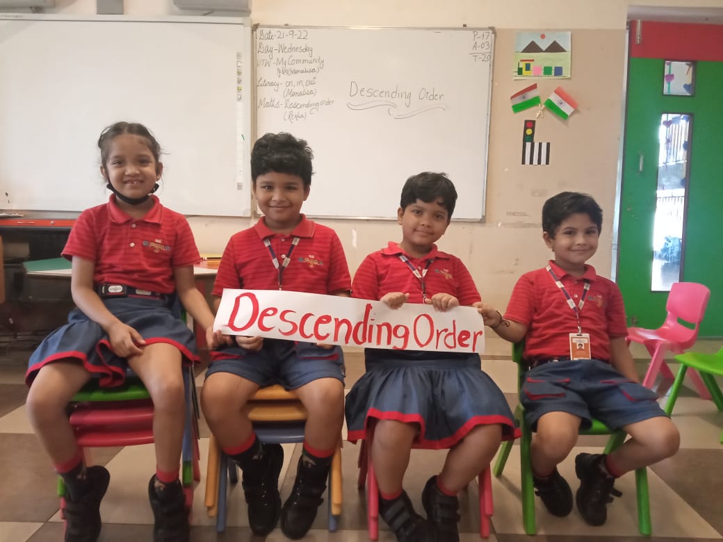 SAI_Edu_In's tweet photo. The tiny tots of KG-II learnt about the descending order during their maths class. With the help of some real life objects and by experiential learning,they could comprehend the topic at their best. 
#21stcenturyskills
#logicalskills
#logicalsequencing
#linguisticskills https://t.co/KP1bRojn5N