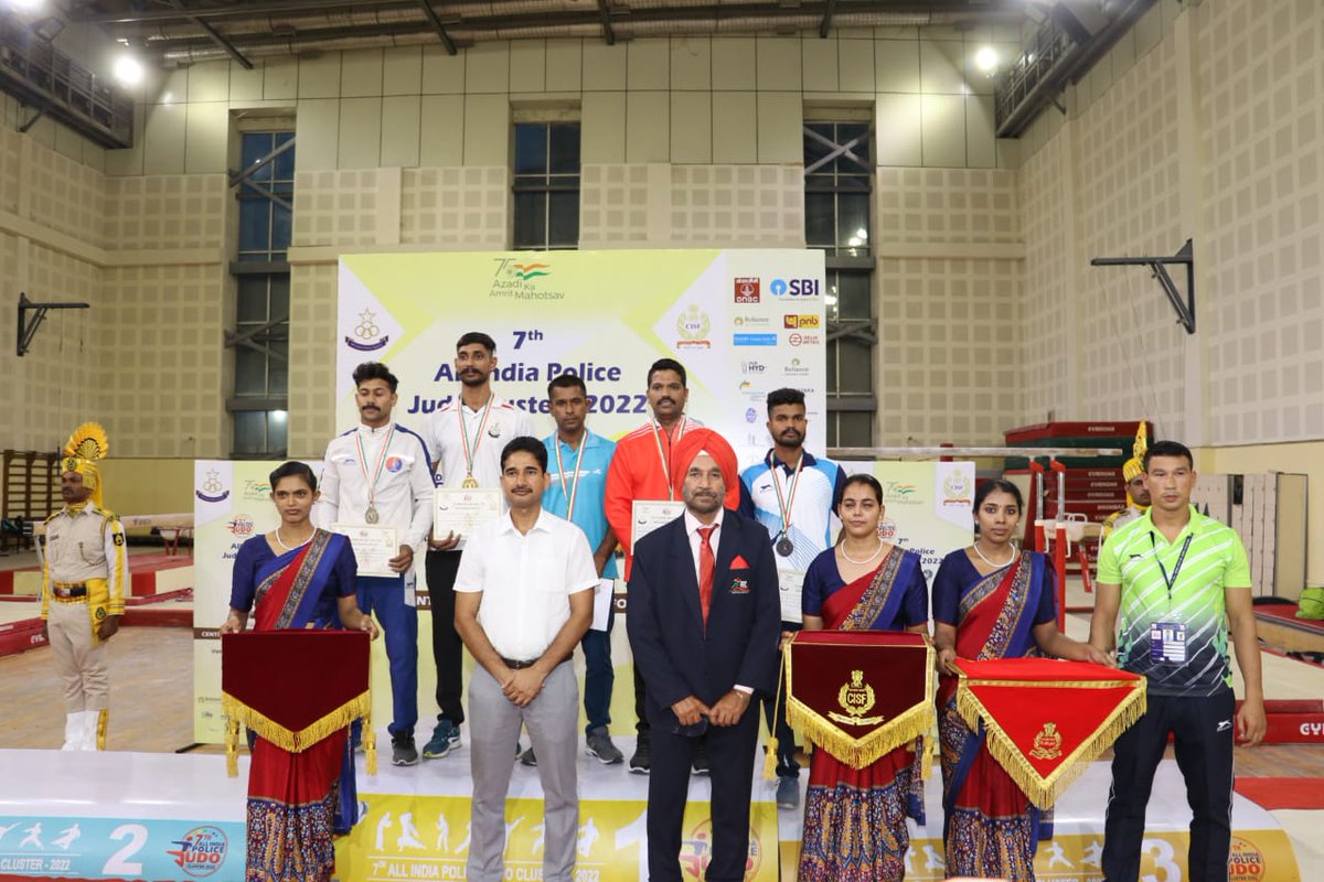 CISFHQrs's tweet photo. 7th All India Police Judo Cluster 2022. #AIPJC2022
🌸Gymnastics- Rings Individual Event🌸
GOLD 🥇 Kapil #SSB
SILVER 🥈 Shubham Kumar #RajasthanPolice
BRONZE 🥉 Madan Lal #ITBP
BRONZE 🥉 Saurabh Kakote #MHPolice
BRONZE 🥉 Paban Rabi Das #AssamPolice
Congratulations winners! 👏🏻👏🏻🎉 https://t.co/nhTPHK7pWq