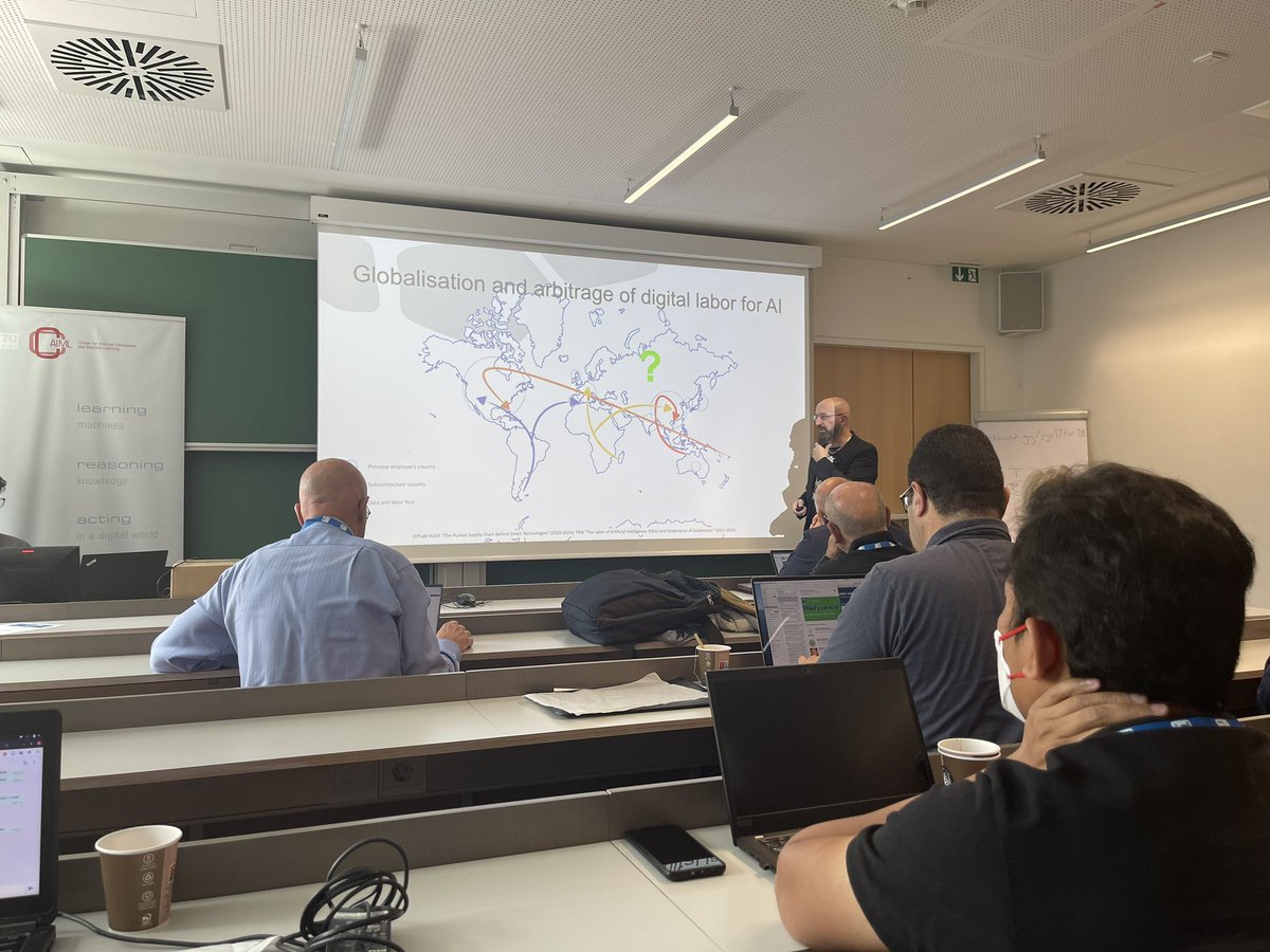Fascinating talk by <a href="/AntonioCasilli/">Casilli</a> at the <a href="/DigHumTUWien/">Digital Humanism TU Wien</a> summer school.
It's a great experience meeting researchers from other fields related to digital humanism.
