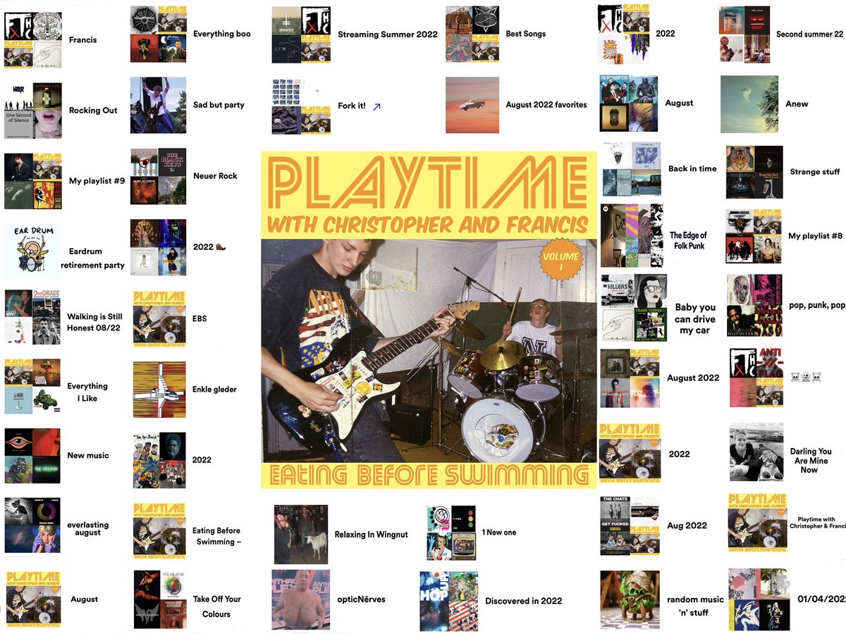 eatbeforeswim's tweet photo. It’s been a month since the record came out &amp; we’ve been checking out some of the playlists you’ve added us to. We weren’t sure who it would appeal to (if anyone but ourselves!)- but that’s certainly reflected in how diverse each playlist is from one another. Thank you so much! https://t.co/NJUymdZivP