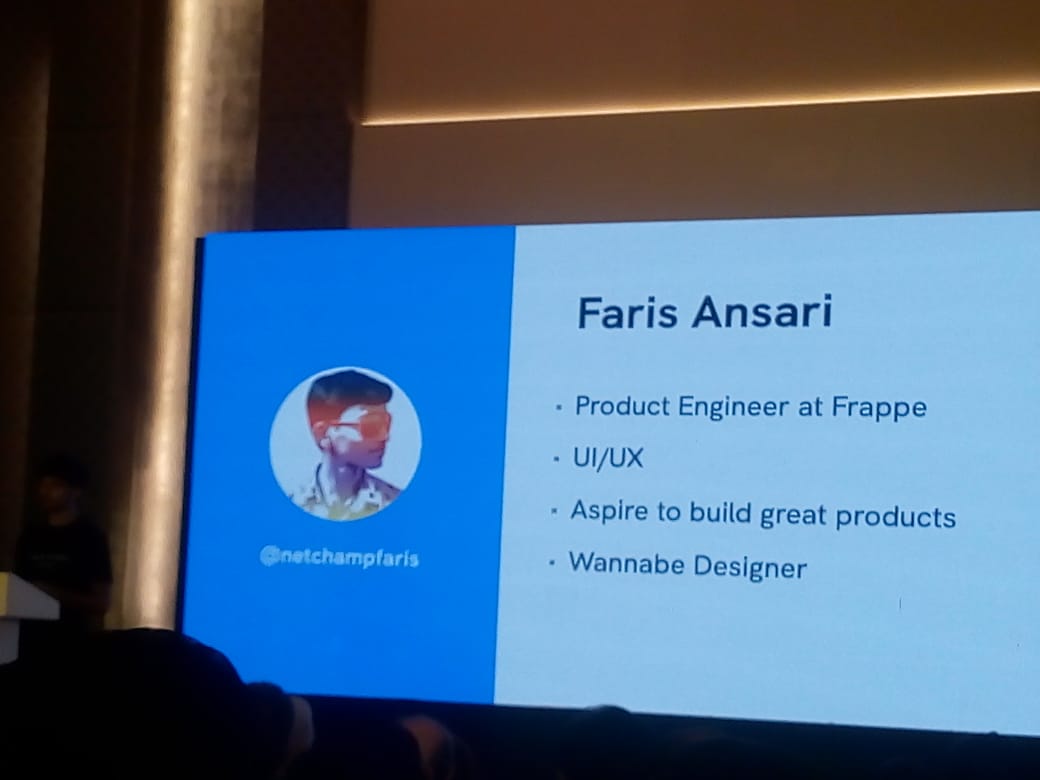 SolufyERP's tweet photo. Updates from #ERPNextConference22

Mr. @netchamp_faris (@frappetech) has spoken about building a slick user interface using Frappe-UI.

Key Takeaways

Improved UI
Improve State Management
Make a ToDo-Frappe-UI

#SolufyERP #ERPNext #Event #Conference #ERPNextConference22 
@erpnext https://t.co/s1CduJJvML