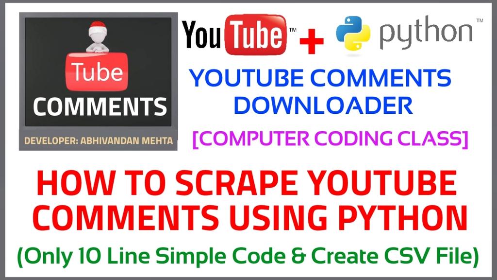 YoungTalent2020's tweet image. youtu.be/TMp3vtb7uZQ
How to Scrape YouTube Comments with Python || How to Extract YouTube Comments using Python.
#computercodingclass #Python #pythonprogramming #python3 #pythonlearning #pythoncode #YouTube #codinglife #programminglanguages #india #code