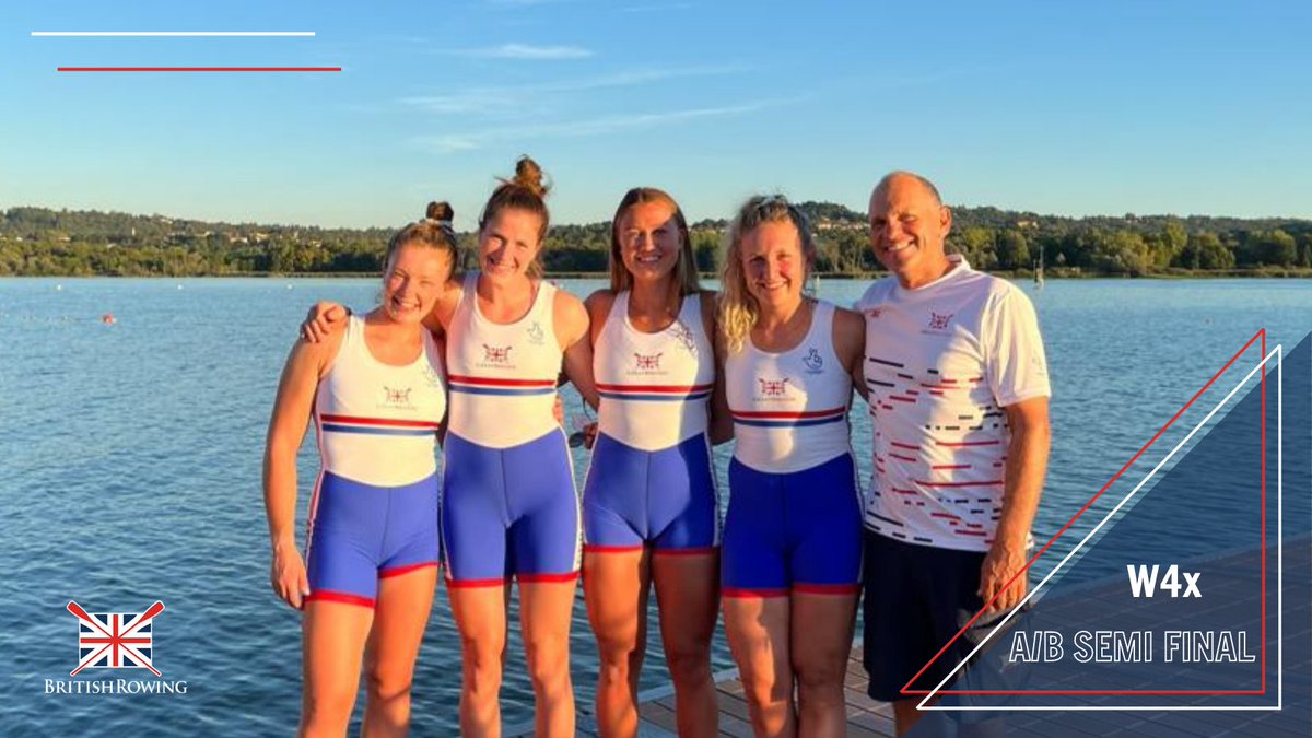 Moving onto the scullers, the women's quad (W4x) are racing in their A/B semifinal at 12:35 (BST) with a crew of <a href="/jessleyden/">Jess Leyden</a>, Lola Anderson, Georgie Brayshaw and 
<a href="/lucy_gloverx/">Lucy</a>
 🚣‍♀️

#WRChamps #GBRowingTeam