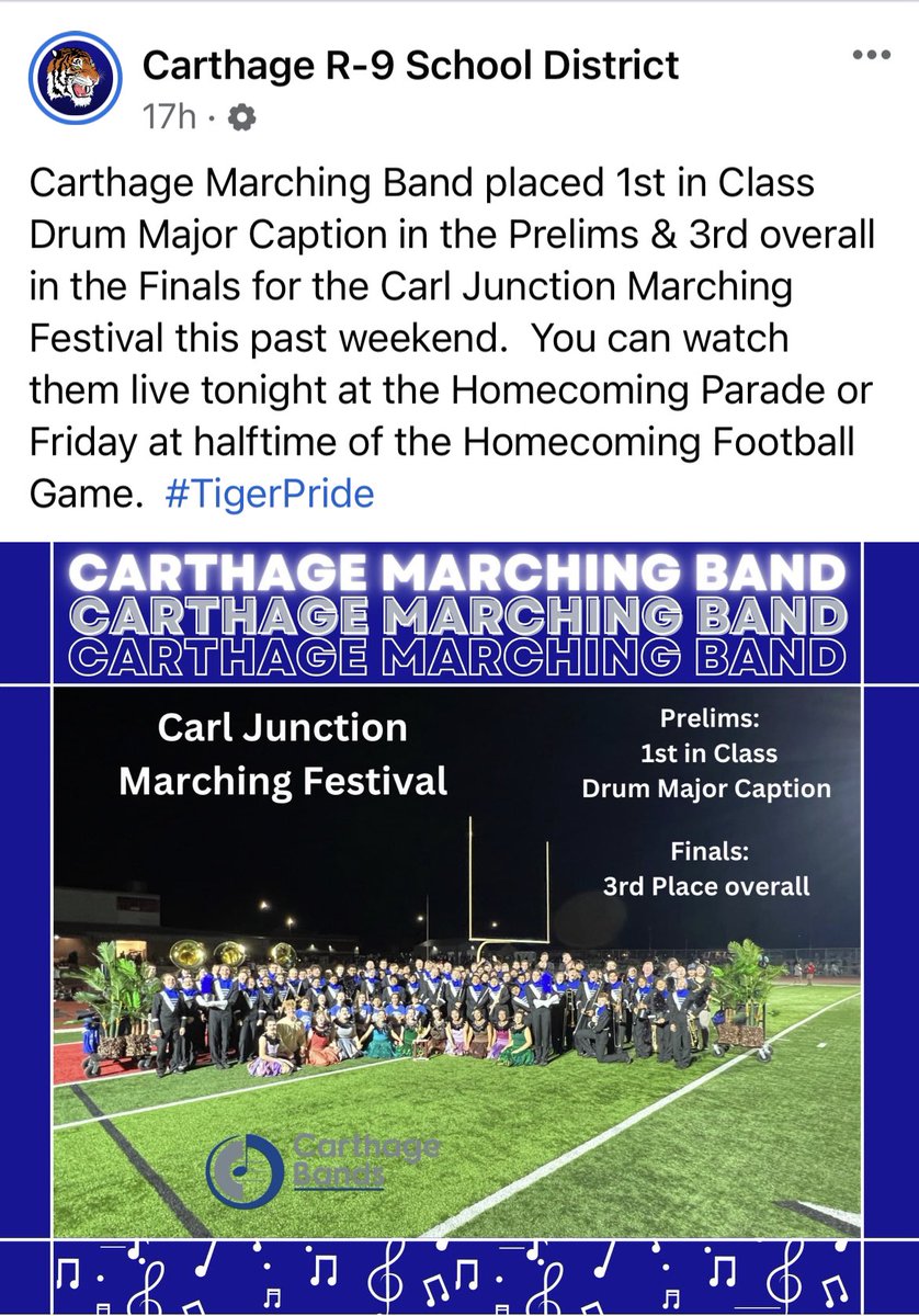 tigerprideband1's tweet photo. https://t.co/vujfFqt7qU