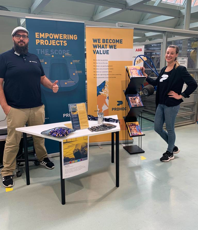 ProhocOy's tweet image. We are at the MATCHing event in Vaasa! MATCHing is an annual meeting event for technology students and technology companies for networking and making new contacts. Come see us and hear the best tips for your CV! #prohoc #vamk #universityofvaasa #vaasa #novia #empoweringprojects