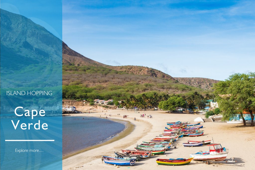 Start your holiday on the beach, then you're off to explore a still-active volcano, then two days walking through mountains. Then head to the islands' cities, then back to the beach for a final few days on golden sands. Island hopping in Cape Verde: bit.ly/3fdQcm8