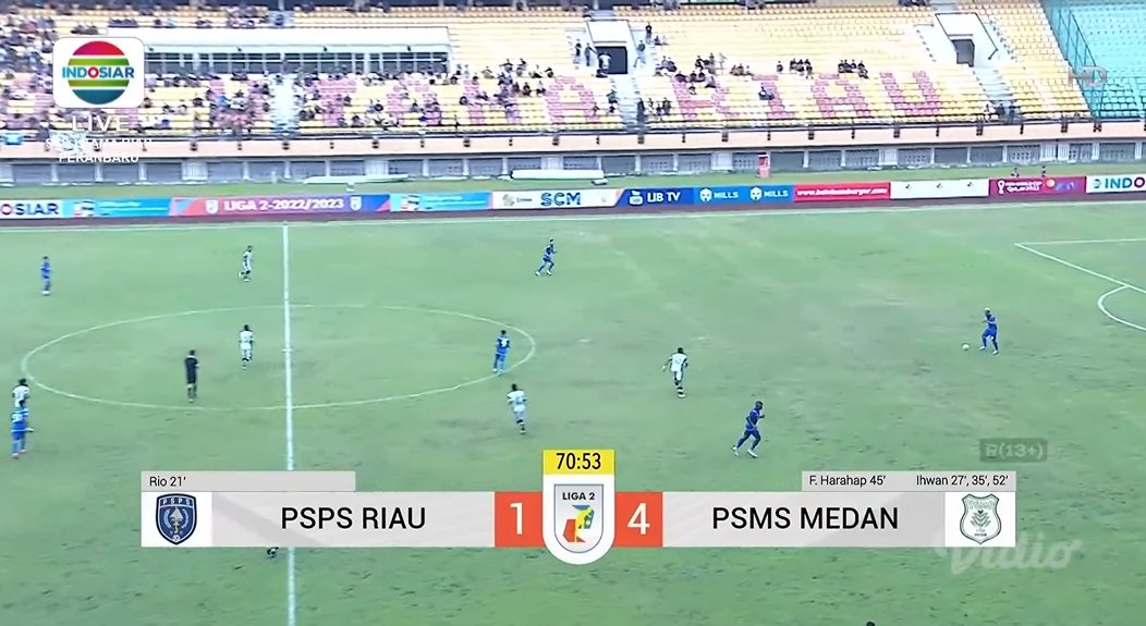 Indosiar's tweet photo. 70' Pertandingan yang sempat terhenti, kini kembali dilanjutkan.
@pspsriau 1 vs 4 #PSMSMedan

#Liga2 #PSMSDay #PSPSDay #IndosiarSports #IndosiarRumahSepakbolaIndonesia https://t.co/FkKBagFGQD