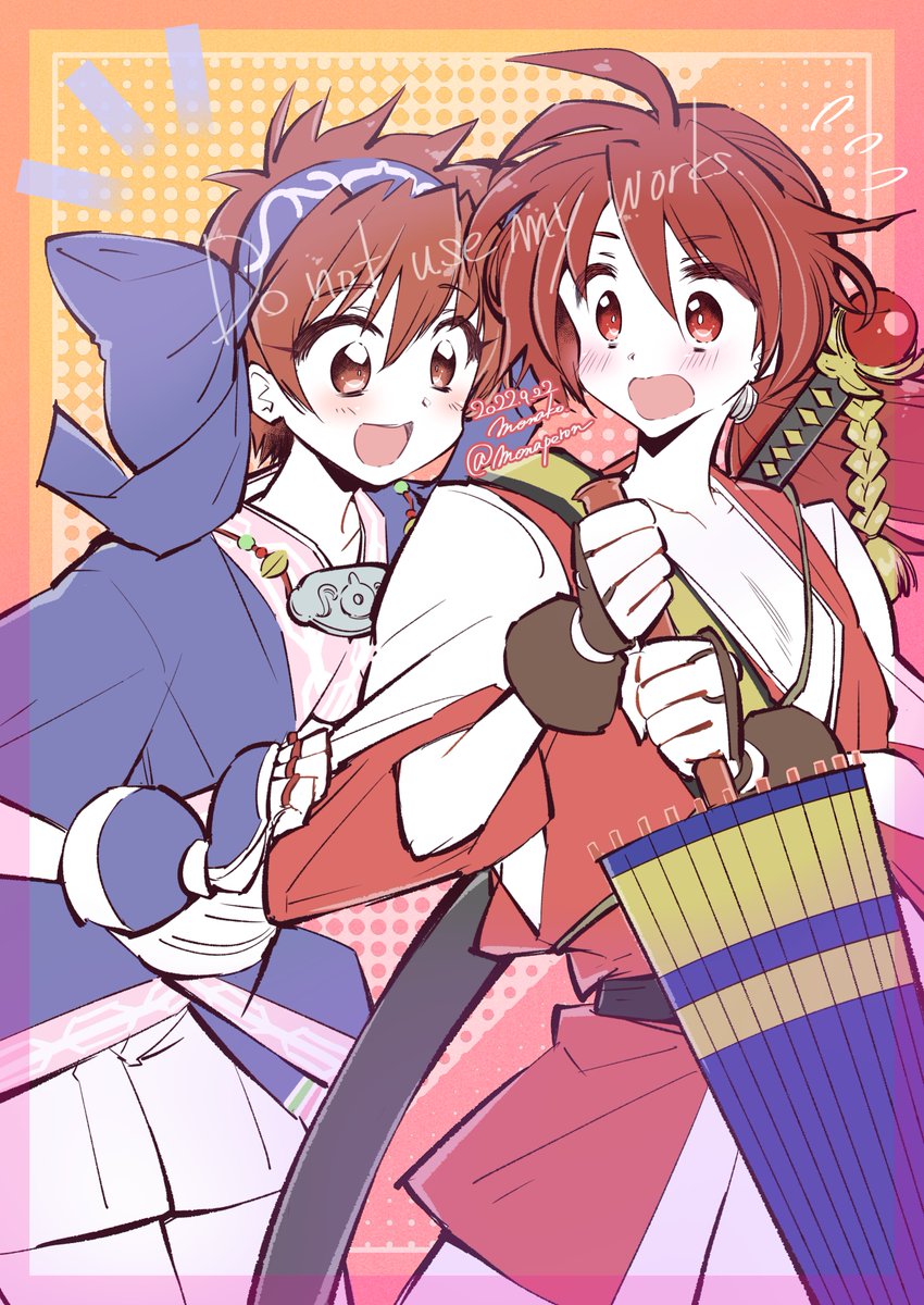 「【絵】リムちゃんと閑丸。リクエストありがとうございました #格ゲーキャラ描こうぜ」|モナ子のイラスト