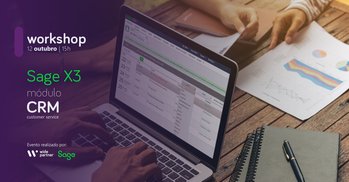widepartner's tweet photo. No dia 12 de outubro iremos demonstrar as principais funcionalidades do módulo CRM para Sage X3. 

Registo de inscrição: https://t.co/vqvFeeHFBi

#workshop #sage #gestao #crm #comercial #marketing #Administrativo https://t.co/aswXOxrnaL