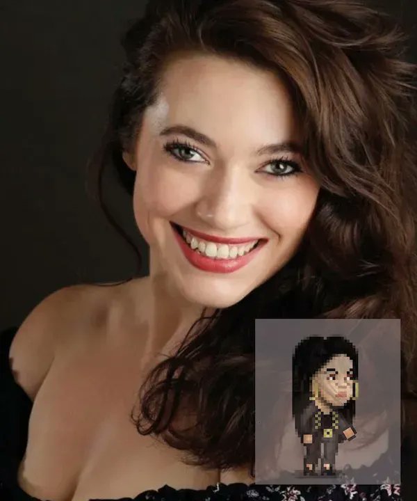 SkitzoidProd's tweet photo. Introducing @zaramevans as 'Aesha': the one woman sales force with a cactus for every occasion. Her avatar wants to shower her with kisses. See her in "Last Sales Conference of the Apocalypse" this October at @waterlooeast. Tickets at https://t.co/iMdsRDEjwZ @network_actor https://t.co/VcJwzv61ba