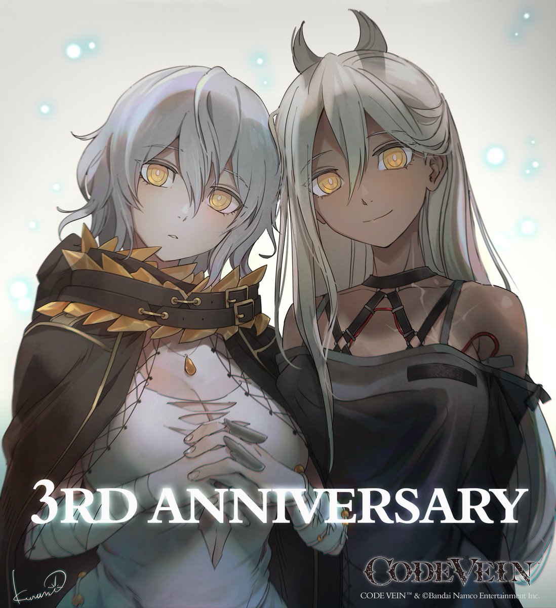 BandaiNamcoSEA's tweet photo. Happy 3rd anniversary, CODE VEIN! To celebrate, we've released a commemorative illustration by character designer Kurumi Kobayashi.

Thank you all for your support!

#CODEVEIN #BandaiNamco https://t.co/sKyqWmAw4n