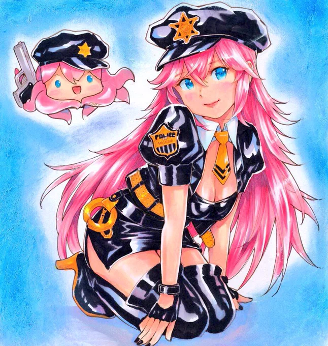お疲ルカさん!!(⁄•˅̮•∖し残業している人は逮捕します 