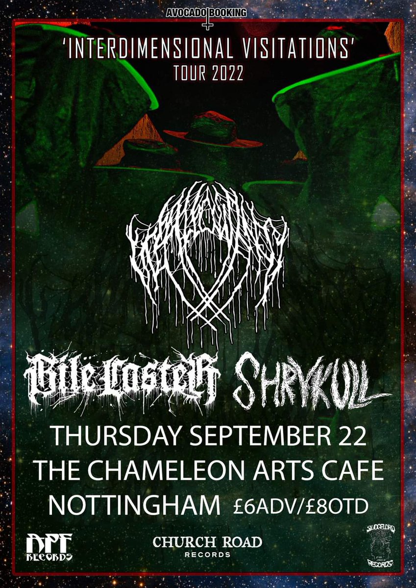 WALLOWING_NOISE's tweet photo. TONIGHT πΈ
The Chameleon Art Cafe, Nottingham W/ #bilecaster and @Shrykull1
#wallowing #scifiordie #earthreaper #planetloss #shrykull #interdimensionalvisitations #sludgemetal #doommetal #extrememetal #scifimetal #blackmetal #nottinghamgigs #ukmetal #metal #doom #sludge https://t.co/KmjMhc9RZd