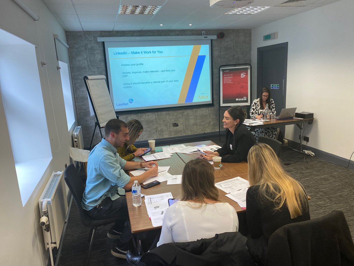 LawNetUK's tweet photo. Some pics snapped at yesterday's Business Development for Trainee & Junior Lawyers with Rachael Davis Stollar of @BarbriAltior. It was great to see everyone; we hope you had a good day!
More events for members: https://t.co/OsKX47GkJM
#LawNetFirms #LawNetLearning #LegalTraining https://t.co/cIj1AXevoK