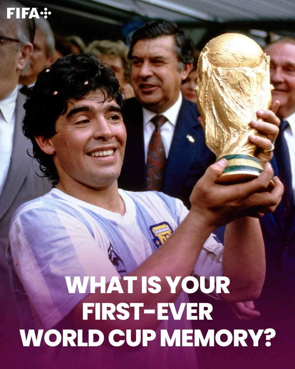 FIFAWorldCup's tweet photo. We've all got so many special #FIFAWorldCup memories... But which one was your first? 💭 https://t.co/V6IJtvIuwp