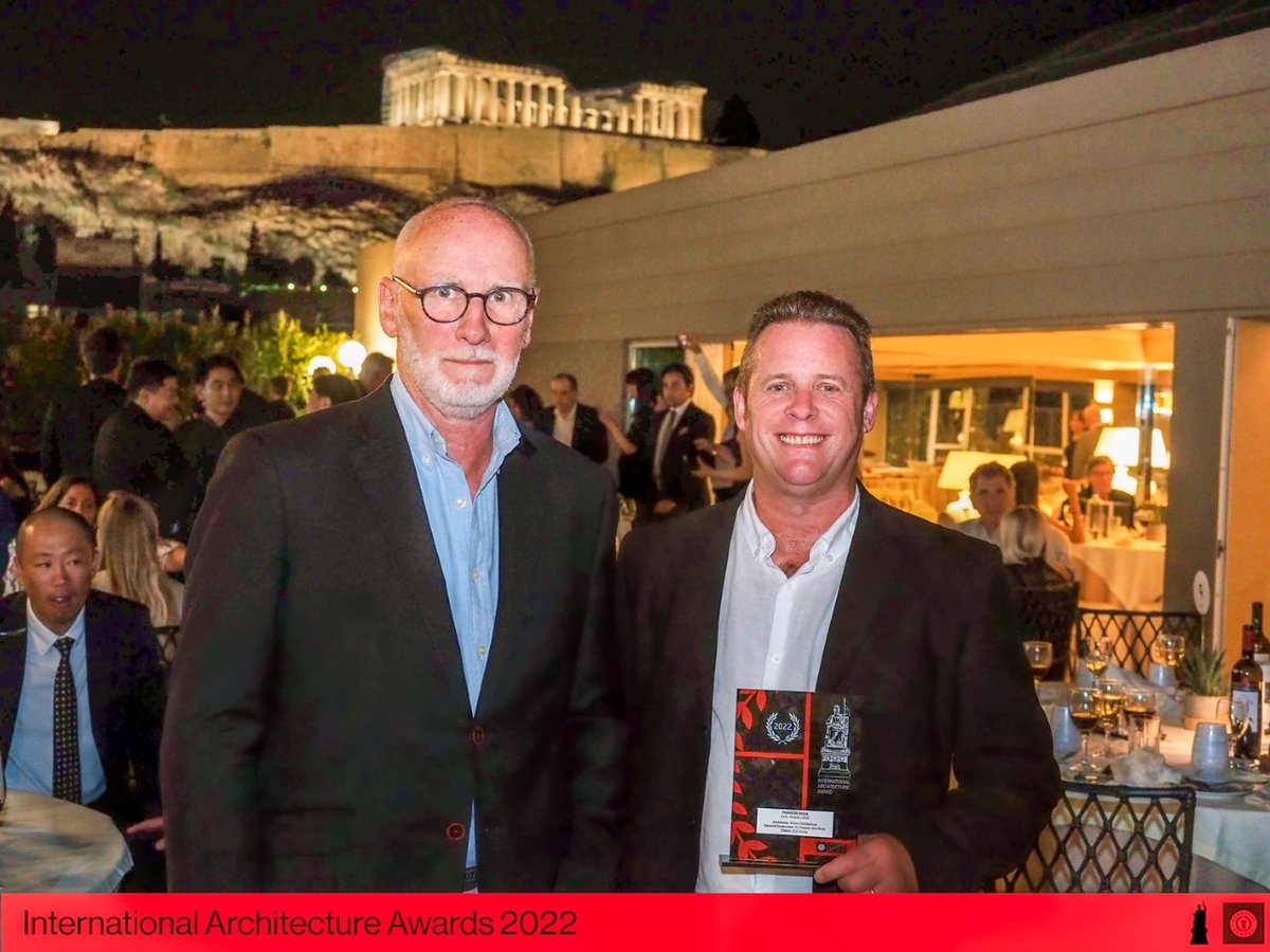 Penrose Dock by Wilson Architecture was a winner at the International Architecture Awards hosted by The Chicago Athenaeum/The European Centre for Architecture Art Design. Frank O’Mahony and Peter O’Donovan attended the awards ceremony  held at the foot of the Acropolis in Athens.