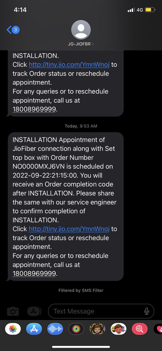 ayan94ghosh's tweet photo. @JioCare waiting for resolution to my new subscription, I had booked a new fibre connection on the 17th since then my installation is taking for ever with multiple rescheduling , tried complaining but no use ! #Jiofiber #badservice #jiocare https://t.co/VallSLseP2