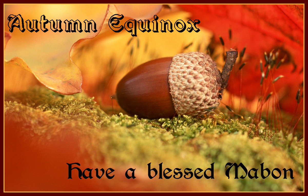 schalke_usa's tweet photo. I want to wish a very happy #Mabon to all my friends and followers! Today is the Autumnal Equinox, the first day of Fall! Embrace this sacred day and enjoy the cooler, less humid weather! Have a #BlessedMabon, dear friends! Namaste to you all! #SeasonsGreetings #MuchLove 🍂🍎🙏🕉️ https://t.co/cZXaPkhJ3I