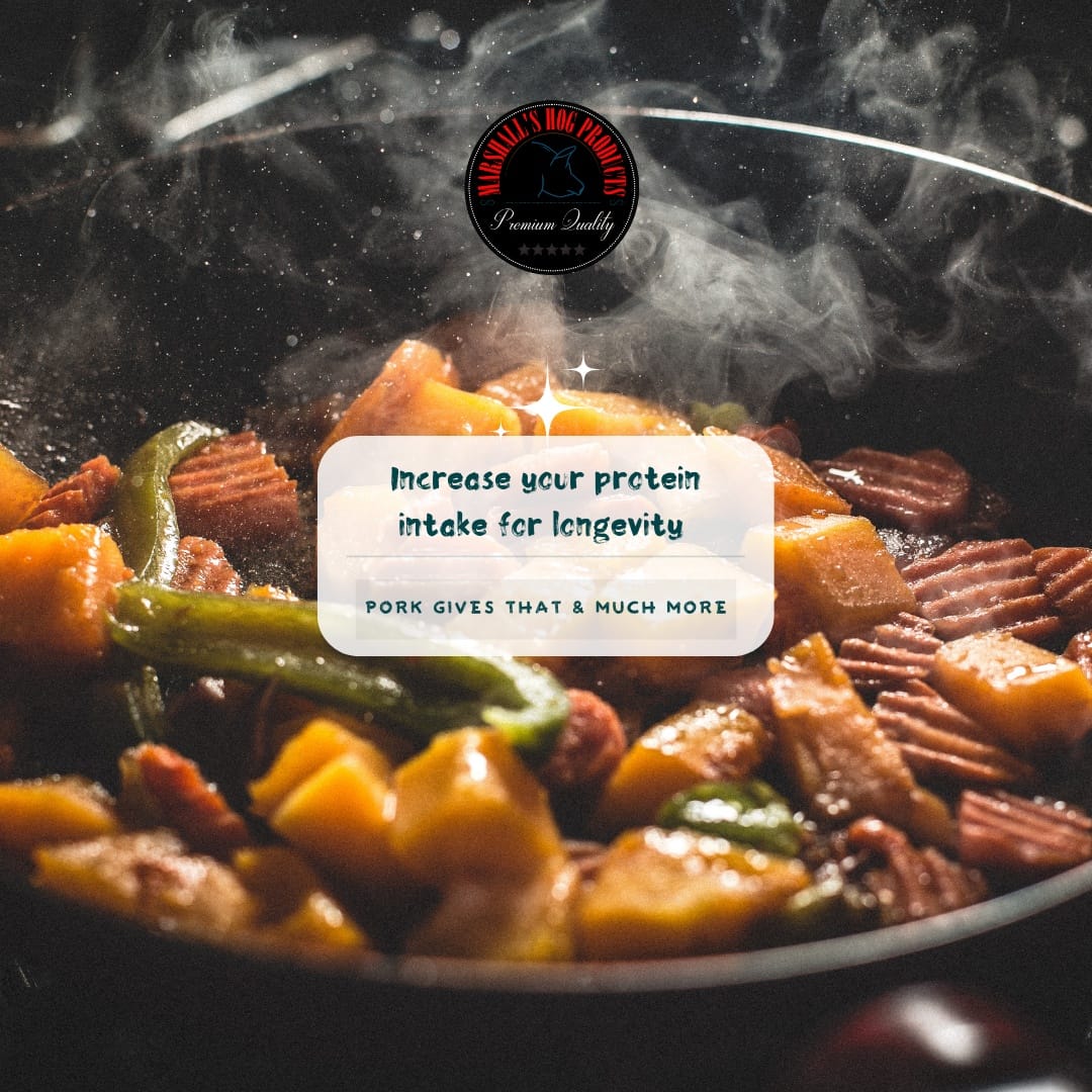 hog_marshall's tweet photo. Studies show that younger people need more protein intake for a healthy functioning body, this holds true for people above the age of 65...pork is the most versatile meat by far, considered a high quality source of protein. Enjoy!!! https://t.co/kU0DWw75Tb