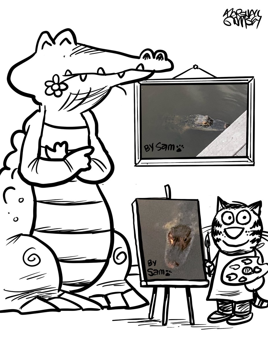 MarshallRamsey's tweet photo. Today's Free Coloring Page: The Portrait Painter.. September 22, 2022 #ColoringWithBanjoAndPip #Coloring #ForKids #ColoringSheets #BTPosse #MrML #SamTheCat https://t.co/8HKSQbioBZ