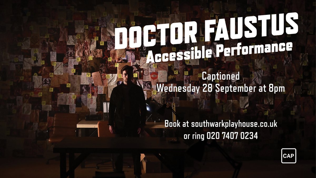 🚨Upcoming Doctor Faustus Access Performance🚨

Captioned: Wednesday 28 September, 8pm 

🎟️🔗 bit.ly/3RDWLwg