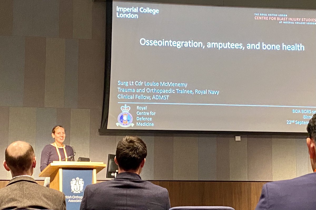 Charline Roslee (@hell_on_heels) on Twitter photo Excellent <a href="/BritishORS/">British Orthopaedic Research Society</a> session <a href="/BritOrthopaedic/">BOA</a> congress. Great presentation by <a href="/LouMcMenemy/">Louise McMenemy</a> on her research into osseointegration within the military setting. #BOAAC22 <a href="/WessexOrtho/">Wessex Ortho Learning Forum</a> Excellent <a href="/BritishORS/">British Orthopaedic Research Society</a> session <a href="/BritOrthopaedic/">BOA</a> congress. Great presentation by <a href="/LouMcMenemy/">Louise McMenemy</a> on her research into osseointegration within the military setting. #BOAAC22 <a href="/WessexOrtho/">Wessex Ortho Learning Forum</a>