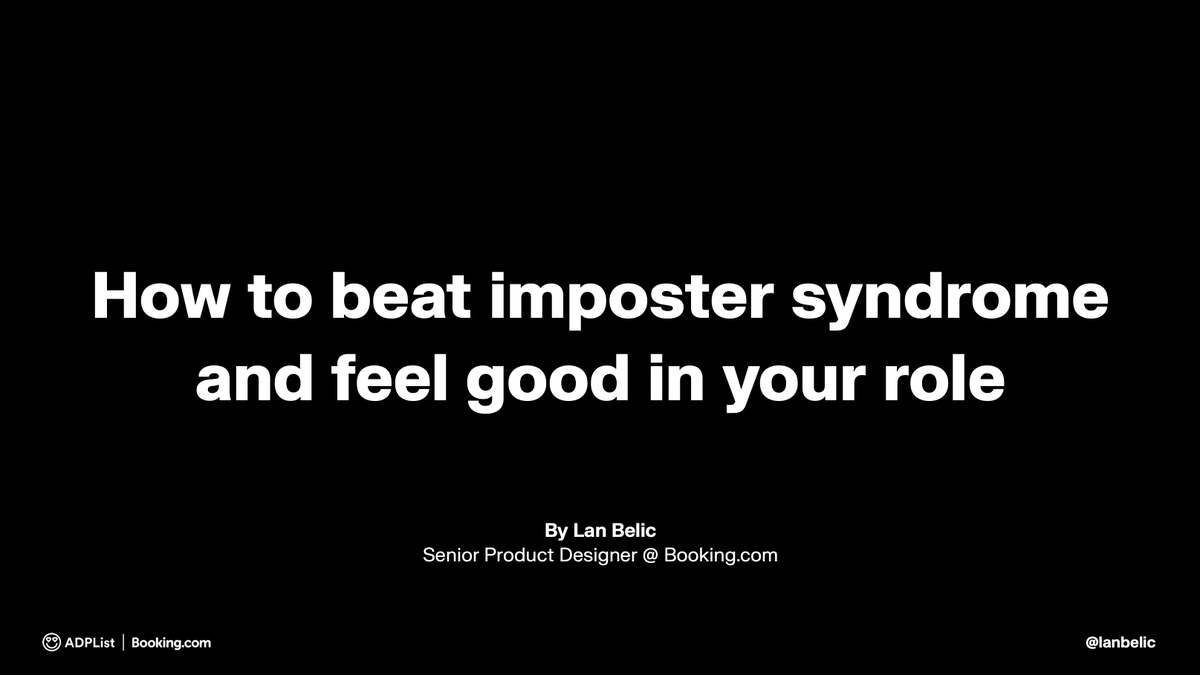 2 more hours till my talk at #BeMore2022 festival. I'll be talking about imposter syndrome, while feeling like the biggest imposter in the world right now.

Tune in on <a href="/ADPList/">ADPList</a> Twitter or Youtube channel, or head to bemore.adplist.org and get your ticket.

<a href="/BookingUX/">Booking.com UX</a>