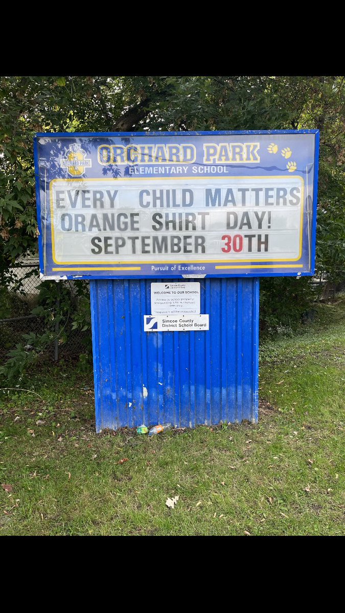 OrchardParkLead's tweet photo. Every Child Matters.-Ava 
@OrchardParkPS @SCDSB_Schools #PantherPride https://t.co/fjFtXyPUZ7