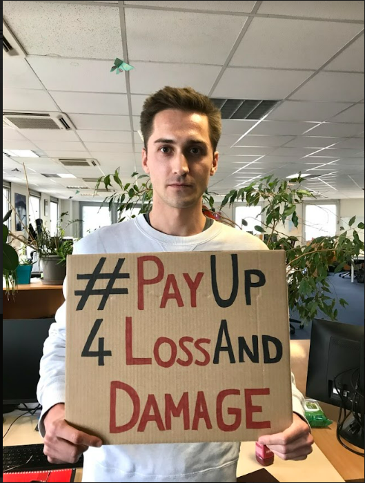 CANIntl's tweet photo. Today we demand #climatejustice for all those impacted by climate chaos
We demand:
- Loss &amp; Damage be on the #COP27 agenda
- A finance facility for #LossAndDamage 
- Polluters must pay for #LossAndDamage they cause
  
#PayUp4LossAndDamage #MakePollutersPay https://t.co/U5vULeaqxh