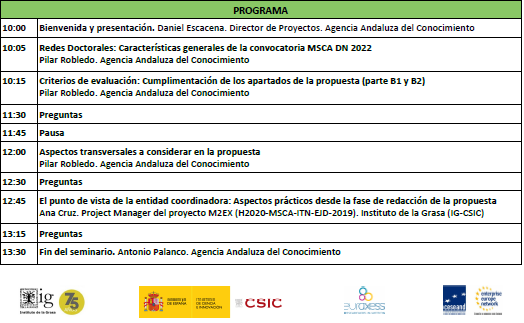 Pilar_Robledo_V's tweet photo. 📅El 18/10 la @aaconocimiento con @institutograsa @M2ex_ITN organiza un Seminario práctico de preparación propuestas #HE #MSCA #DN2022 para fomentar la participación andaluza en #Redes #Doctorales internacionales. Más info ✍️⬇️: 
📌https://t.co/eKnGe8wlmt
https://t.co/XWDAOm7Hq9 https://t.co/1ZkrOdvg0a