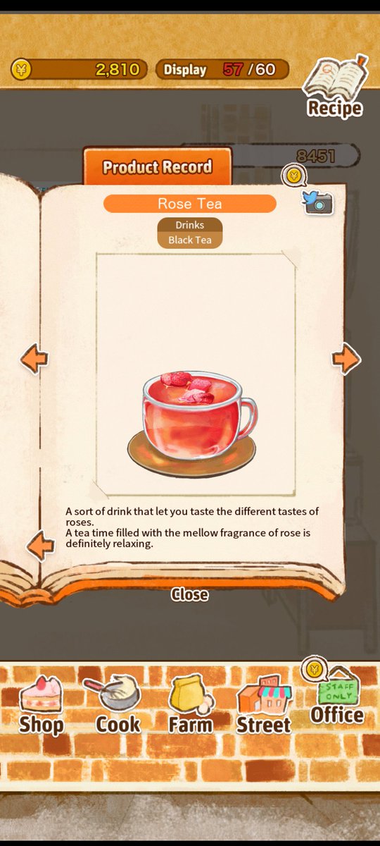 najaem_min's tweet photo. A sort of drink that let you taste the different tastes of  roses.
A tea time filled with the mellow fragrance of rose is definitely relaxing.
https://t.co/wqUcHEIXA4
#CandyMaker2 #洋菓子店ローズ #お菓子作り2 #Cybergate https://t.co/gwVpY1wGyu