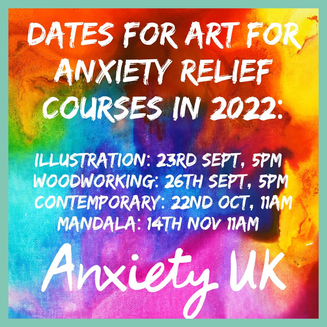 We're super excited to be able to tell you that due to the incredible success of our Art for Anxiety Relief course, we're launching further courses & introducing new genres. For further details & to book a place, hit the link: anxietyuk.org.uk/get-help/anxie… 🎨