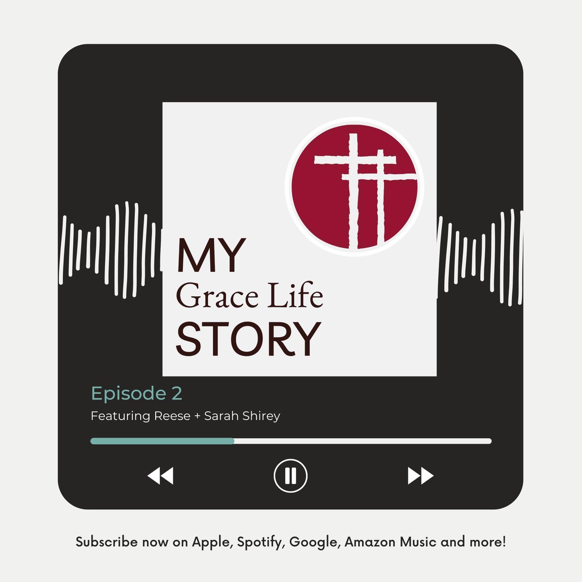 gracelifeshoals's tweet image. Episode 002 IS LIVE! We are so excited for you to hear from our second guests on the podcast. From swimming to marriage to raising a family, Reese and Sarah Shirey have seen the grace of God working in their lives through it all. Go take a listen and be encouraged!