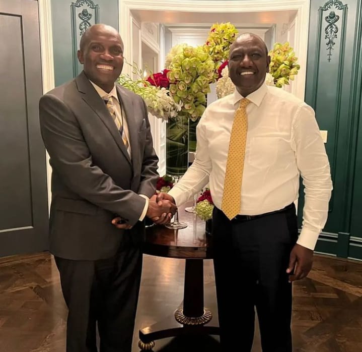 Kenyans's tweet photo. President William Ruto meets Kenyan billionaire Julius Mwale in the U.S https://t.co/dlYtHrG3r5