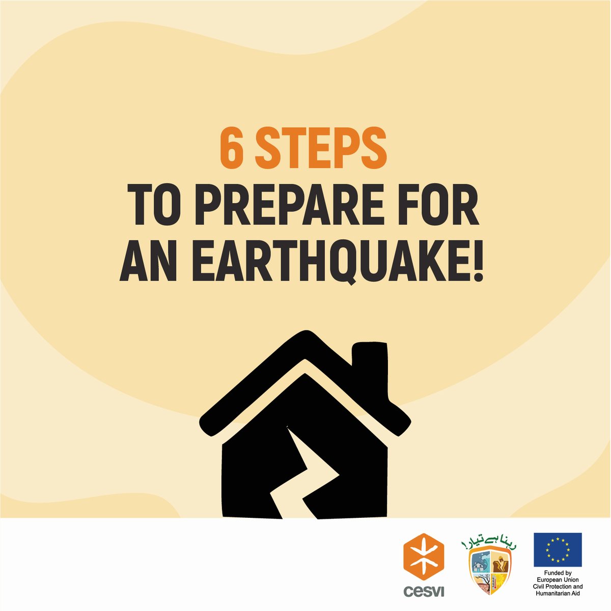 CesviPakistan's tweet photo. #DisasterPreparedness
Communities, families, and individuals should know what to do in the event of any natural disasters. 
Learn how you can minimize the impacts of an earthquake through these easy steps
#رہناہےتیار
#rehnahaitayaar
#ResilientCommunities
#CesviInPakistan https://t.co/H6KGproptp