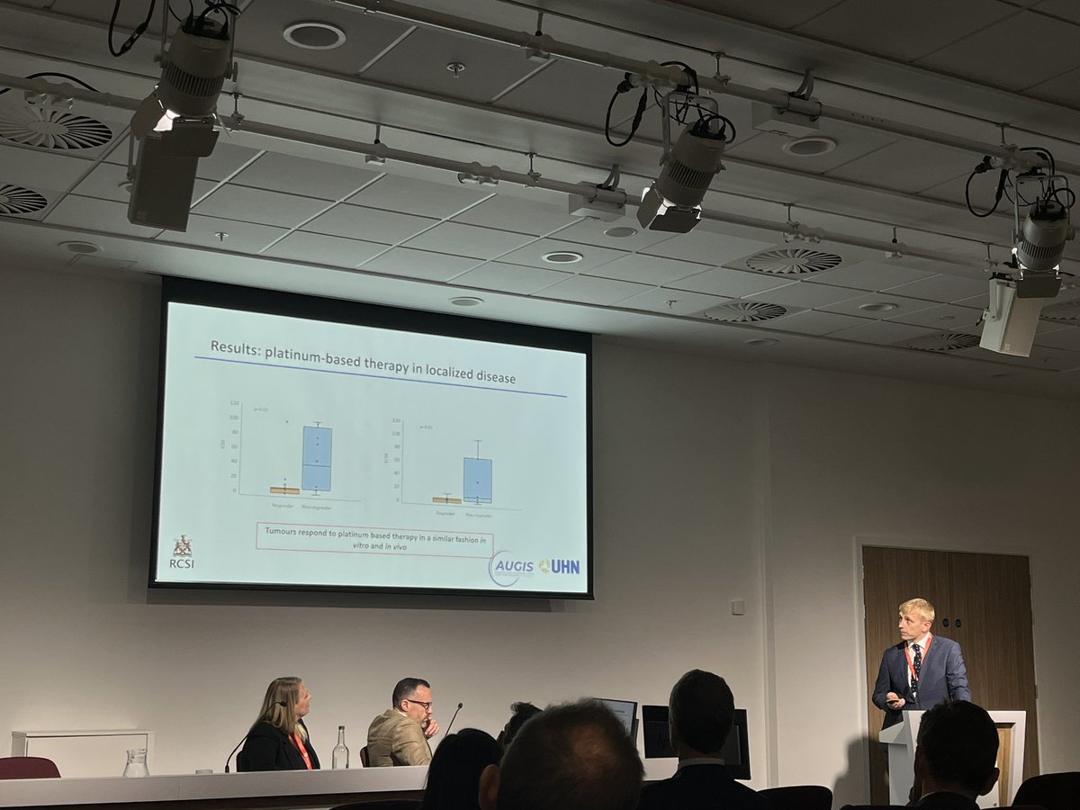 Fascinating data from <a href="/jarlobolger/">Jarlath Bolger</a> looking at use of 3D organoids to predict neoadjuvant tx response in esophageal adenocarcinoma - next question is how to develop organoids with TME to assess response to immunotherapy and role of TME. #EsophagealCancer #Organoids #AUGIS2022