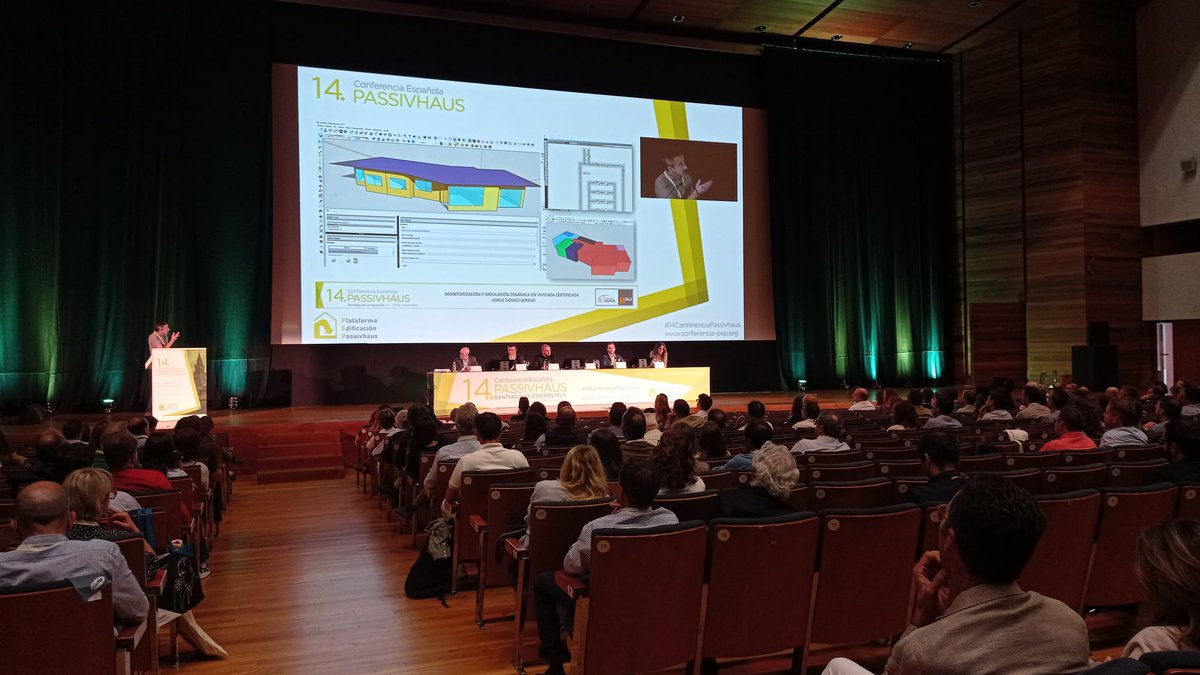 PlataformaPEP's tweet photo. 📢 ¡El bloque técnico de la #14ConferenciaPassivhaus ha dado comienzo!

➡️ Jorge G. Cereijo - Monitorización y simulación dinámica en vivienda certificada A Baicela.

➡️ Iñaki del Prim - Presentación del proyecto Orueta Etxea en la Reserva de Urdaibai. https://t.co/4npbDBAhTl