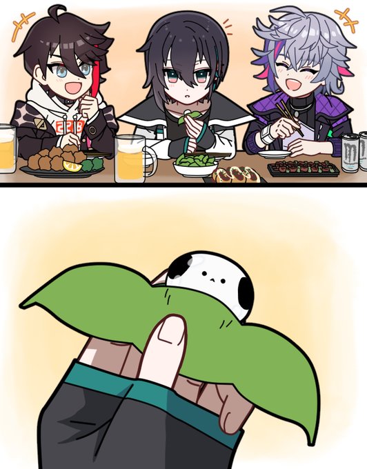 豆いぬ「ねえ知ってる?」 #灰画 