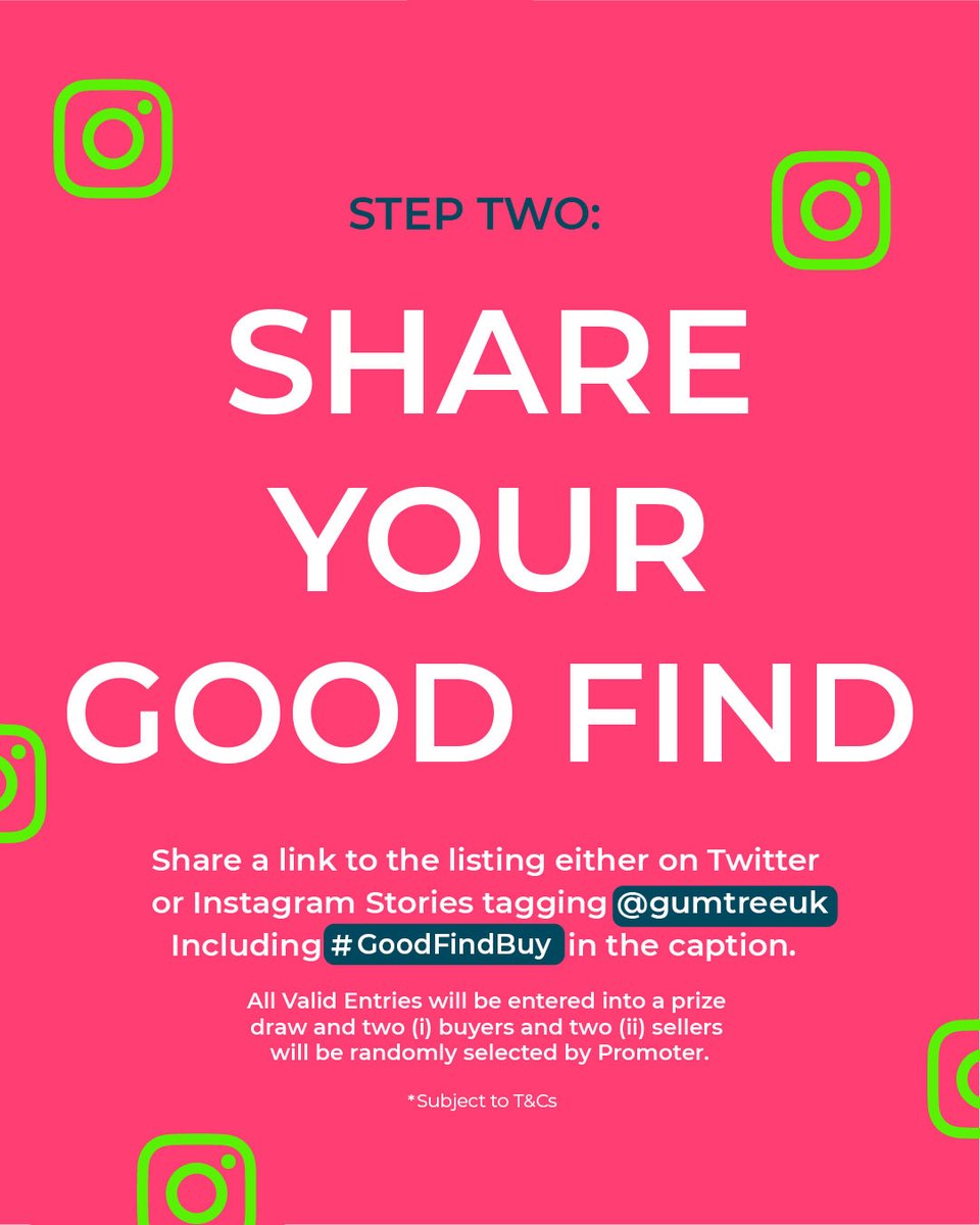 Gumtree's tweet photo. And here is Part 2 of the #SecondHandChallenge competition. We're rewarding our buyers and sellers alike #GoodFindBuy #GoodFindForSale https://t.co/3T61rjrwmr
Full T&Cs here https://t.co/t2HSAjSuxm https://t.co/IqcPkxGbFj