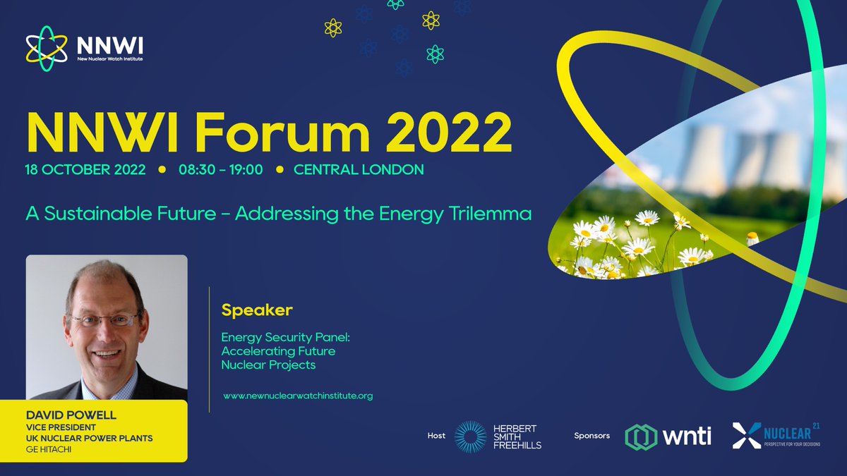 newnuclearwatch's tweet photo. Register for #NNWIForum2022 and hear from David Powell of @gehnuclear who will be part of #EnergySecurity Panel and talk about the road to deployment of GE Hitachi’s BWRX-300 #SMR.
https://t.co/jDtH2QJe31
#energymix #energytrilemma #nuclear #energy #yestonuclear https://t.co/v0TGeWlaFo