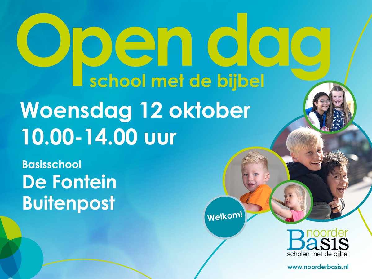 GBSFontein's tweet photo. Op 12 oktober is onze Open Dag. Komt u ook? https://t.co/ktlqKm8NRn