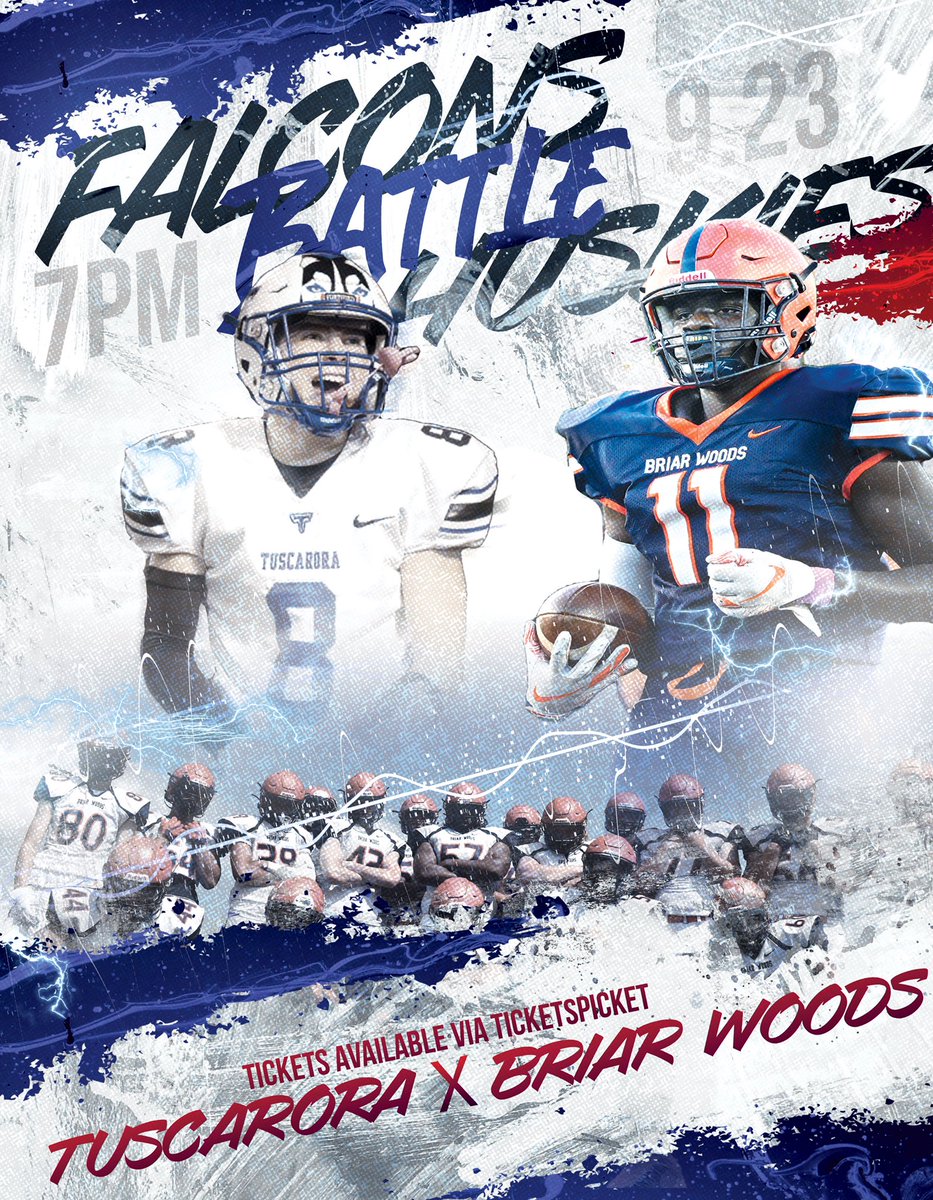 Big time showdown in Ashburn as <a href="/BWHSFootball/">Briar Woods HS Football</a> takes on undefeated @TuskyFootball ! A plethora of college prospects on both sides,including Top rated lineman <a href="/FletcherWestph1/">Fletcher Westphal</a> and the stat machine <a href="/AndrewJoyc3/">Andrew Joyce</a> , will be showcased in this battle. Pack the Nest #flywithus