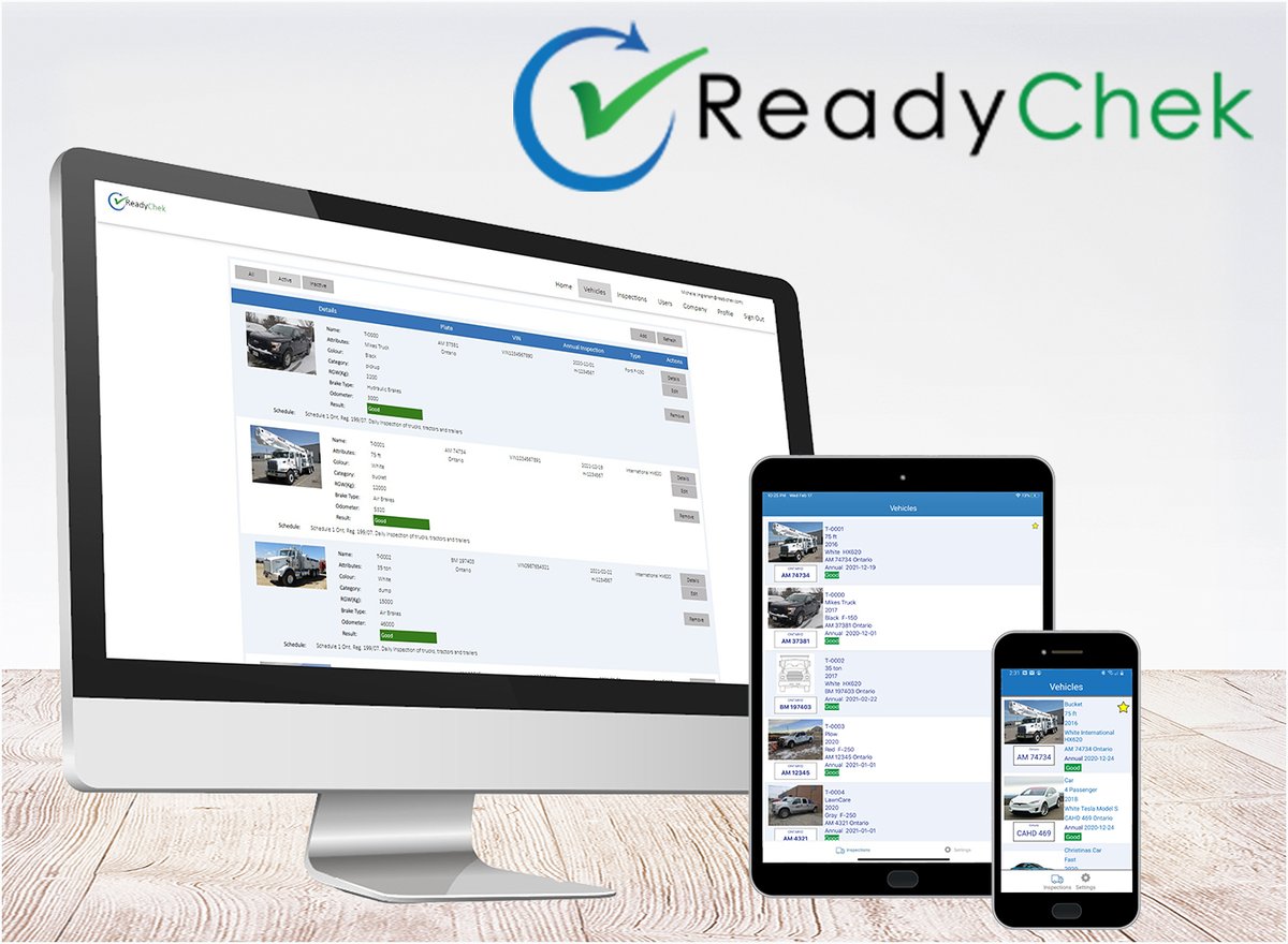 Are you a #CMV #operator who stays within 160km? Looking for a #solution to manage #PreTripInspections or #HoursOfService instead of using #paper?
ReadyChek's #integrated #mobileapp and operator #portal is your answer. 
Visit ReadyChek.com for details.
#ReadyChekGo #MTO