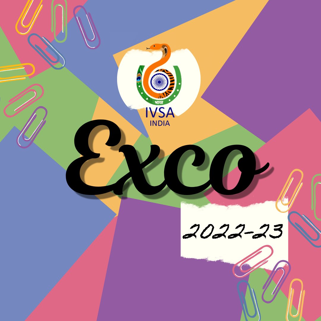 IvsaIndia's tweet photo. Introducingggg (*cue drum rolls 🥁)
The ExCo 2022-23!!!🥳
Give it up for our awesome new ExCo!!
Let's get to know them and have a great term ahead!!🤩
(1/4)

@ivsa_asia 
@ivsa_global 

#ivsa
#ivsaindia
#ivsaglobal 
#exco2022-23
#newbeginnings https://t.co/GIBI1KLbAY https://t.co/5l1jEJZfqY