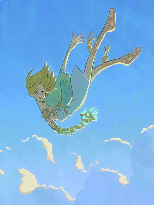 falling #ZeldaTearsOfTheKingdom 