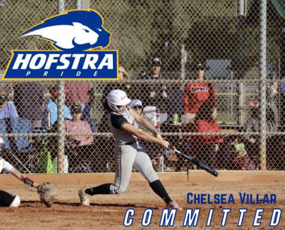cvillar_2023's tweet photo. I am so excited to be part of the Hofstra family! #RoarWithPride 💙💛@HofstraSoftball @AdrienneClark7 @KSandberg23 @ashleyweingartz @FastpitchImpact @CoachMikeSB @Coach_Craig12 https://t.co/v4srwIyH08