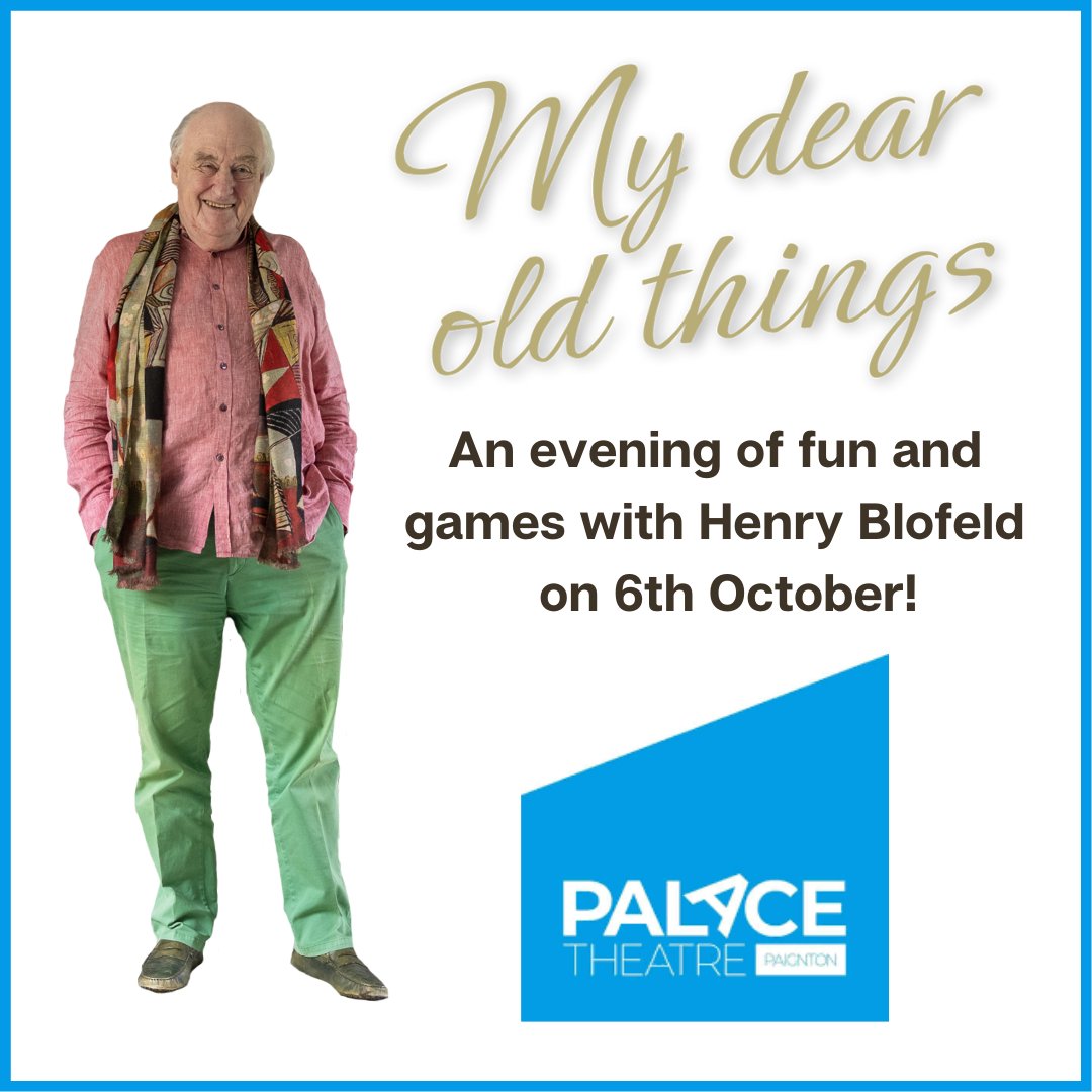 My Dear Old Things' is a lively mixture of making The #RealMarigoldHotel & almost 50 years with Test Match Special. It will be huge fun and Henry can't wait to see you all at the @Theatrepaignton on 6th Oct! #blowers #Cricket #Paignton ow.ly/u4wr30sr5Za