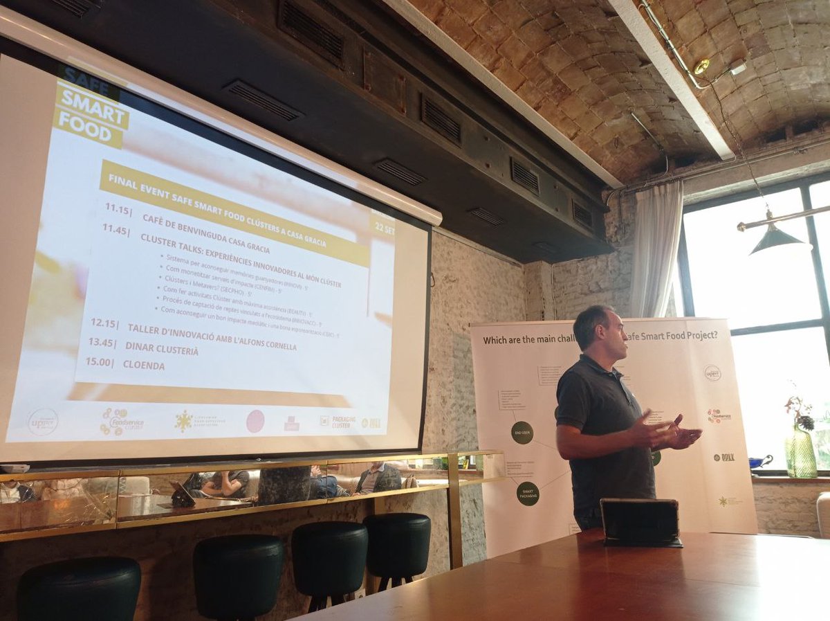 packcluster's tweet photo. #PROJECTS | Second day of the Final event of the european project @safesmartfood 📢

👉#ClusterTalks become key figures for the development of the global economy and Industry

👉#InnovationWorkshop by @acornella https://t.co/xNy0WwlLYA