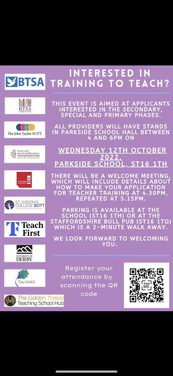 Are you interested in training to teach? Then, come and meet us! We look forward to talking to you about who we are and what we do! #traintoteach #teaching #education