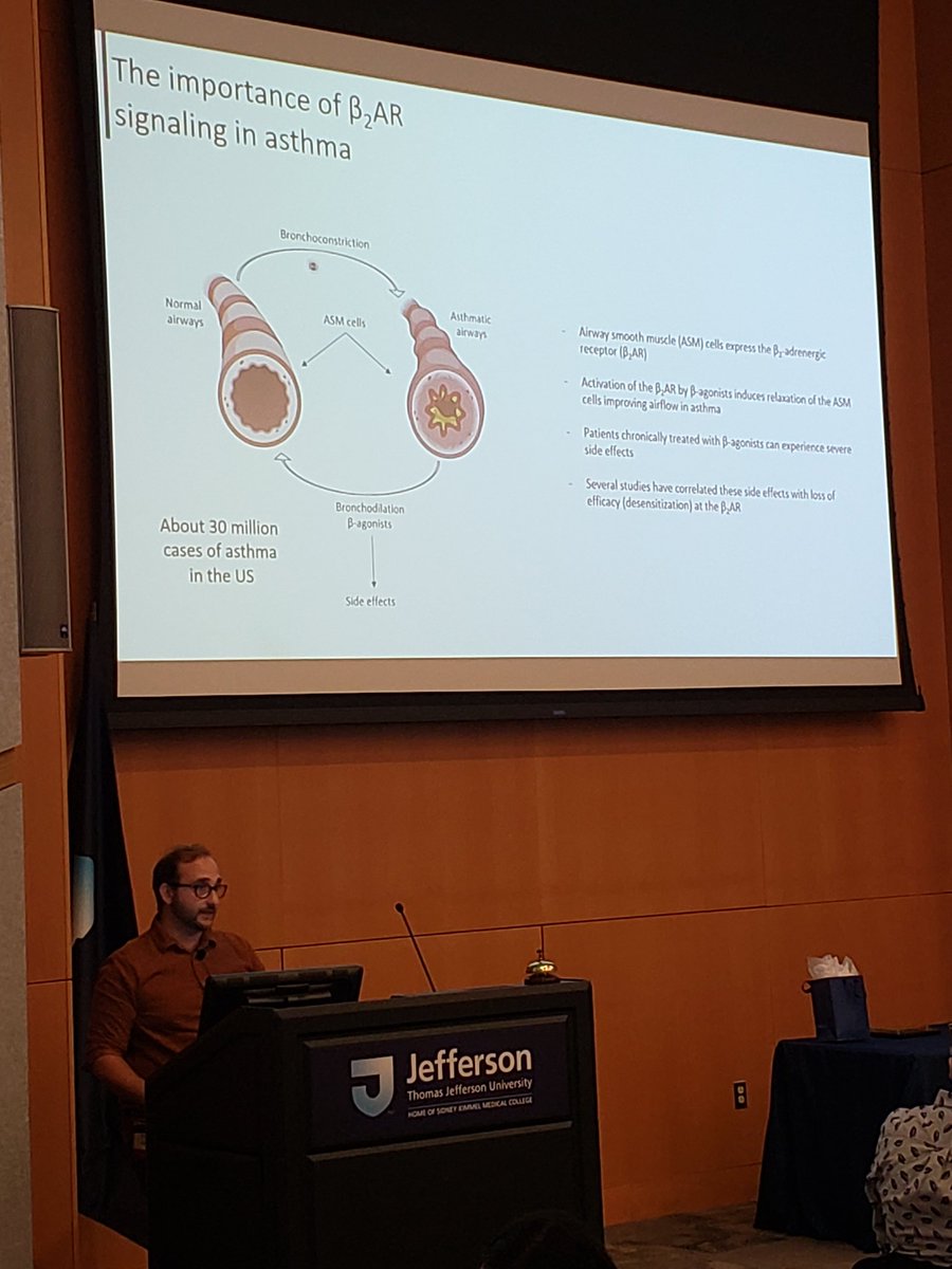 KozlowskiLisa's tweet photo. .@JeffersonUniv Postdoc Research Symposium kicking off with Dr. Francesco De Pascali and his research on #asthma. Join us in person in Eakins Lounge, JAH. #NPAW2022 #postdocs #biomedicalresearch @ResearchAtJeff @nationalpostdoc #PostdocAppreciationWeek #postdocsrock https://t.co/MvhYfqSegU